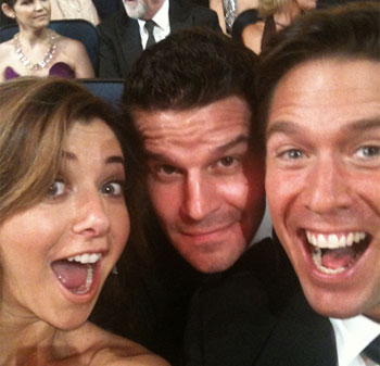 David Boreanaz entre Alyson et Alexis