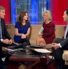 Le plateau avec Alyson entourée des 3 journalistes de Fox News