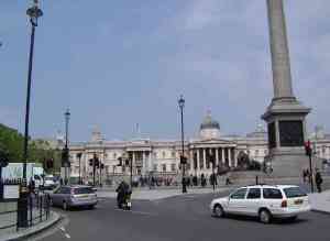 Trafagal Square avec la National Galery en fond